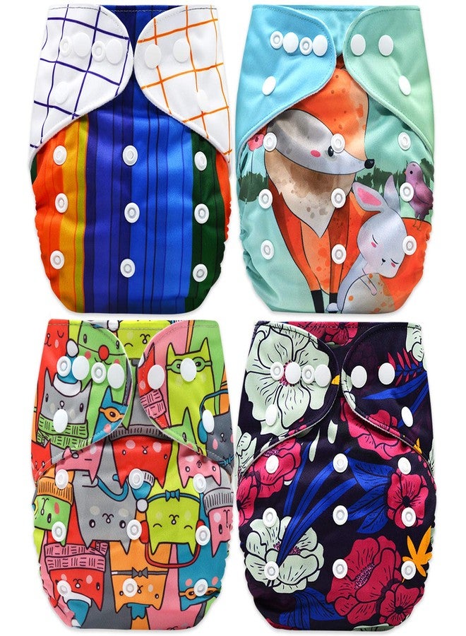 Bembika Polyester Cloth Diaper for Babies (4 Diapers Combo) -0-2 Years - Image 1