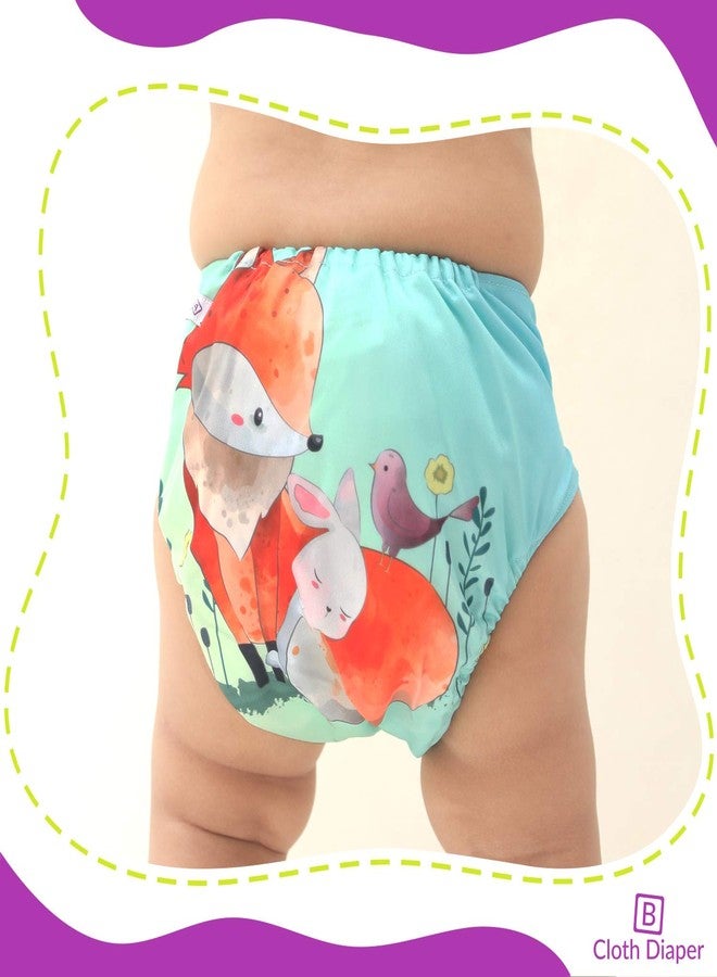Bembika Polyester Cloth Diaper for Babies (4 Diapers Combo) -0-2 Years - Image 2
