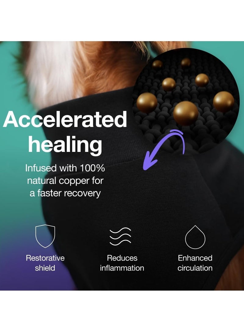 Green Tiger Dog Surgery Recovery Suit for All Dog Sizes - Easy Use Anti Lick - Spay & Neuter Recovery Suit, Surgical Onesie for Dogs - Dog Cone Alternative (Black(X-Small,(Weight:14-23 LBS))) - Image 3