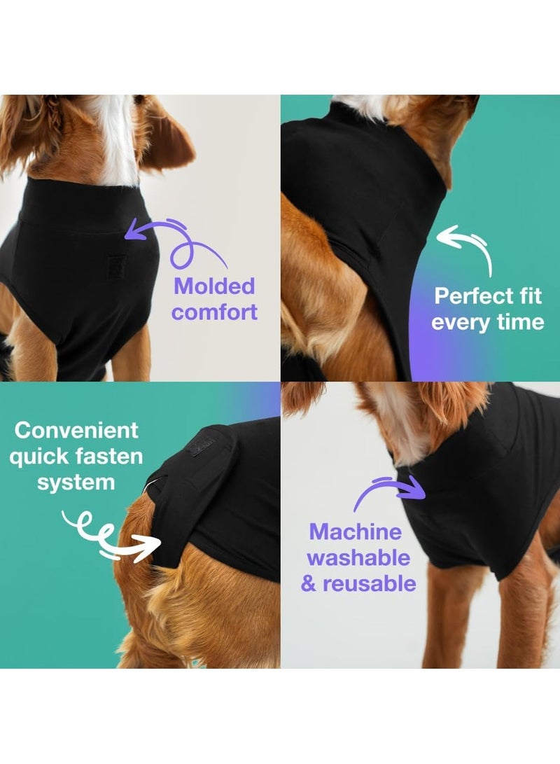Green Tiger Dog Surgery Recovery Suit for All Dog Sizes - Easy Use Anti Lick - Spay & Neuter Recovery Suit, Surgical Onesie for Dogs - Dog Cone Alternative (Black(X-Small,(Weight:14-23 LBS))) - Image 5