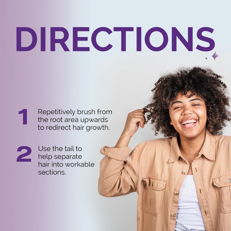 Curl Keeper Root Brush for Hair - Hair Styling Brush with Strong Flexible Nylon Bristles Prevents Snags, Creates Volume & Lift for Curly and All Hair Type - Gentle on Scalp Hair Accessories - Image 5