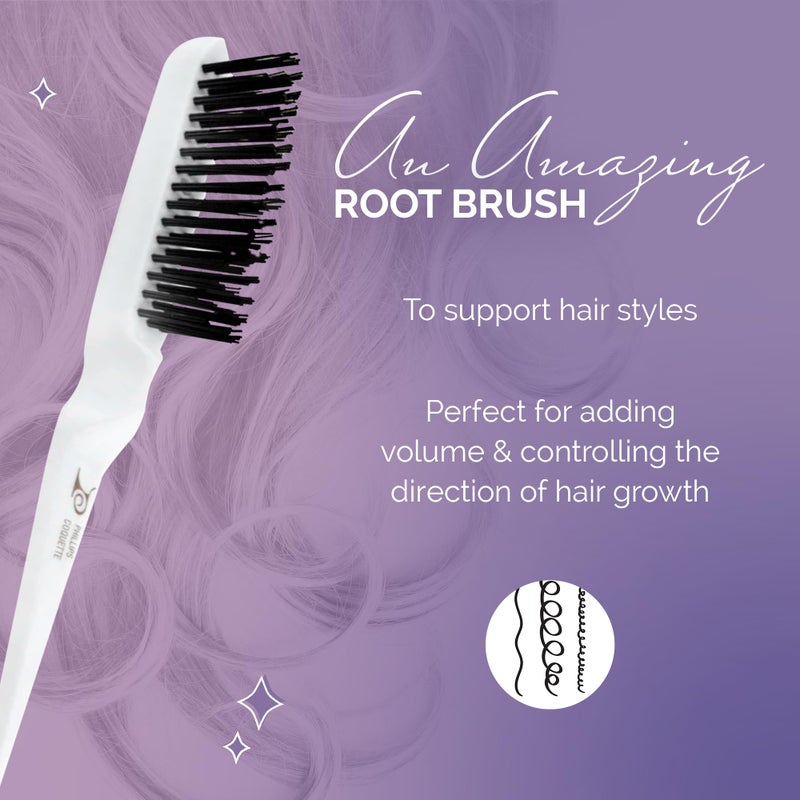 Curl Keeper Root Brush for Hair - Hair Styling Brush with Strong Flexible Nylon Bristles Prevents Snags, Creates Volume & Lift for Curly and All Hair Type - Gentle on Scalp Hair Accessories - Image 2
