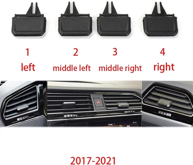 Vuzmode Car A/C Air Vent Grille Tab Clip for VW Tiguan L 2017-2021 - Image 3