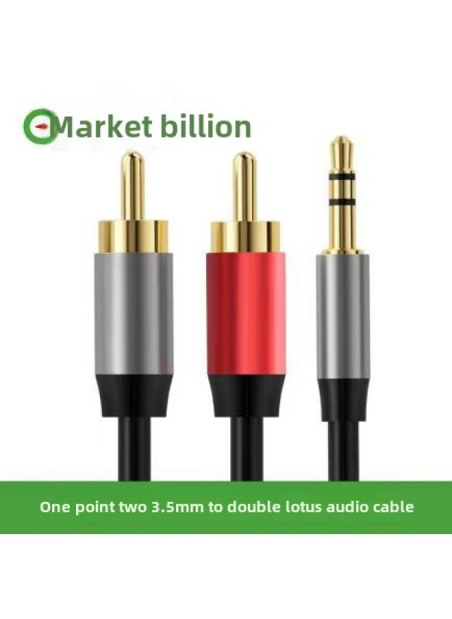ماركة غير محددة محول مكبر صوت Canon Line ثنائي على اثنين من خط ميكروفون ذكر إلى أنثى 3.5 مم خط صوت رأس لوتس واحد على اثنين - اللون: 6.35 كبير ثنائي النواة ذكر إلى ذكر الطول: 10 متر  - Image 2