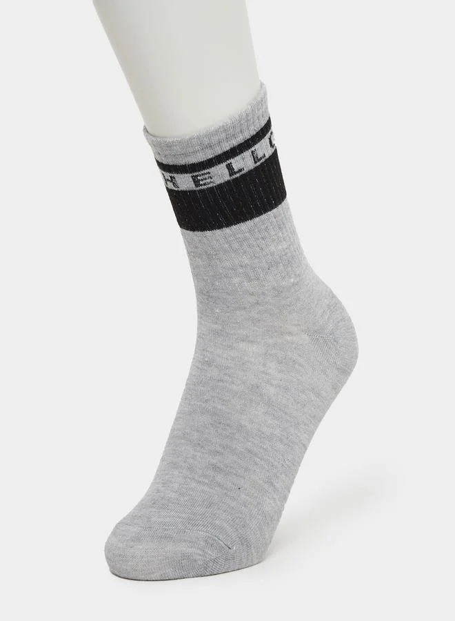 Styli Set of 5 - Striped Cuff Crew Socks