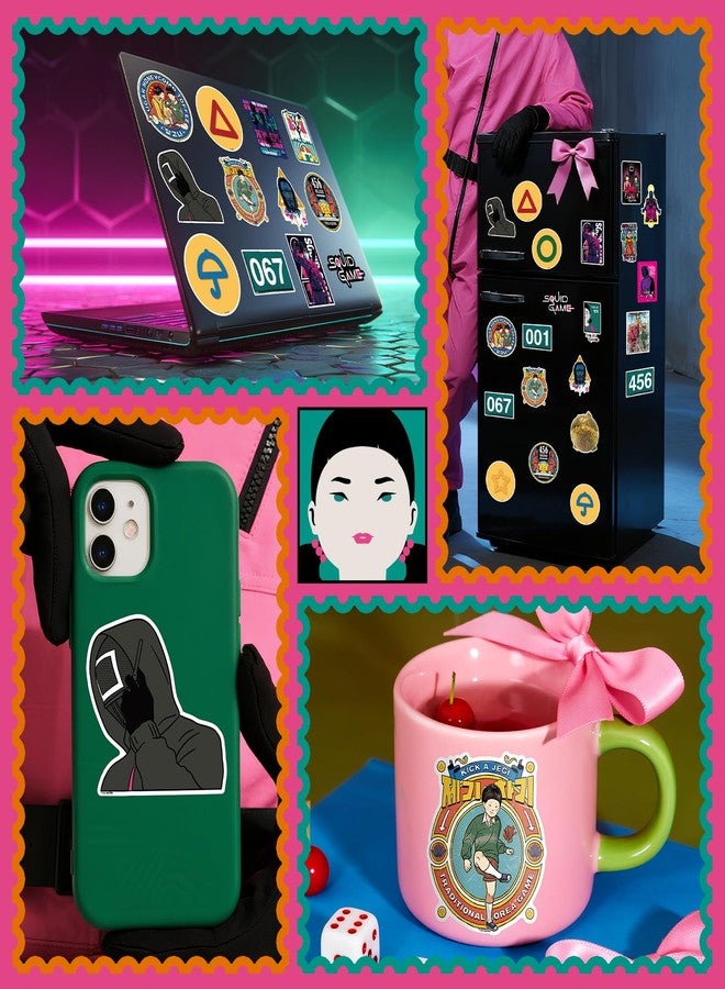 CoCube+ Officially Licensed Survival Game Stickers Pack - Waterproof Vinyl Stickers for Laptop, Water Bottle, Phone, Luggage - Cool Thriller TV Series Aesthetic Sticker for Teens, Adults, Fans, 25PCS - Image 4