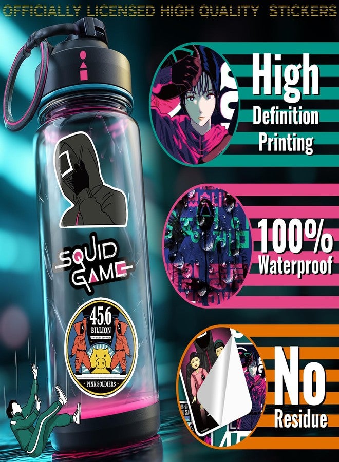 CoCube+ Officially Licensed Survival Game Stickers Pack - Waterproof Vinyl Stickers for Laptop, Water Bottle, Phone, Luggage - Cool Thriller TV Series Aesthetic Sticker for Teens, Adults, Fans, 25PCS - Image 3