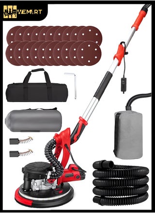 Drywall Sander with Vacuum Dust Collector,1980W Sander Tool with 6 Variable Speed 1100-2700RPM, Drywall Sander Sander Tool,Extendable Handle, LED Light,50pcs Sanding Discs, Red - pzsku/ZC73FA802C58FBB7DD2C6Z/45/1744599344/0316a2a1-1244-4275-821e-a088ecc50b3d