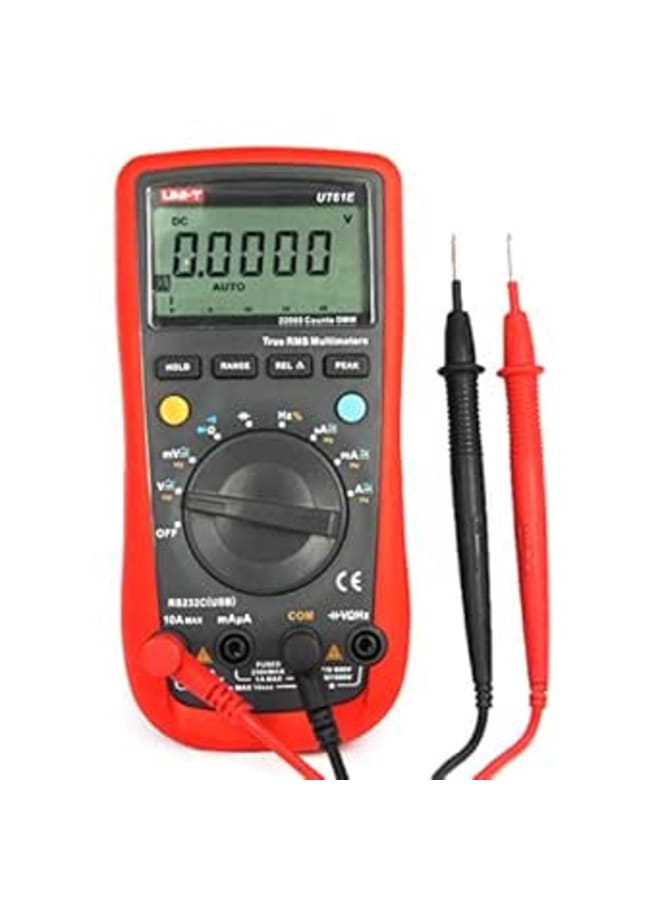 UNI-T UT61E Digital Multimeter with LCD Multimeter Voltmeter Ammeter Ohmmeter for AC/DC Voltage Current Resistance Capacity Tester with RS232C Cable
