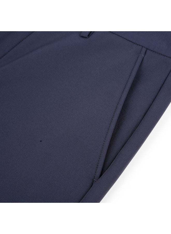 Tries Men's Casual Pants Fleece Lined Thickened Autumn Winter Warm Solid Color Business Multi-color Fashionable Draped Stretch - Image 3