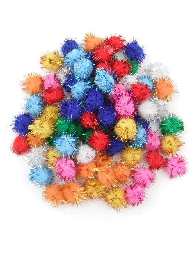 All In One Assorted Color Glitter Sparkle Pom Poms For Craft Diy (20Mm) - Image 1