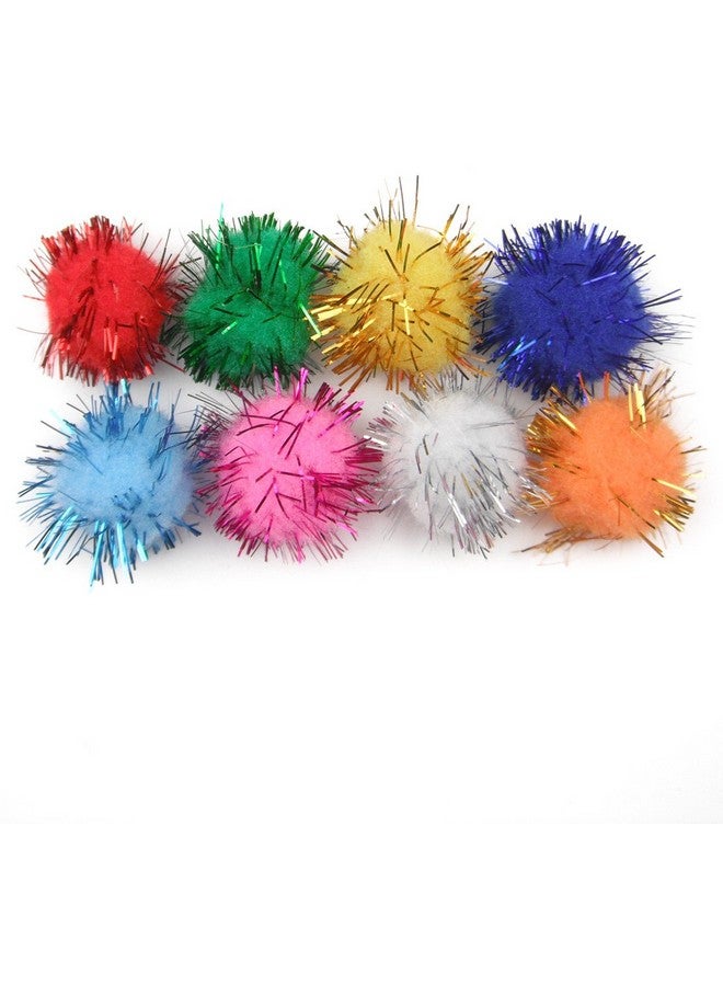 All In One Assorted Color Glitter Sparkle Pom Poms For Craft Diy (20Mm) - Image 2