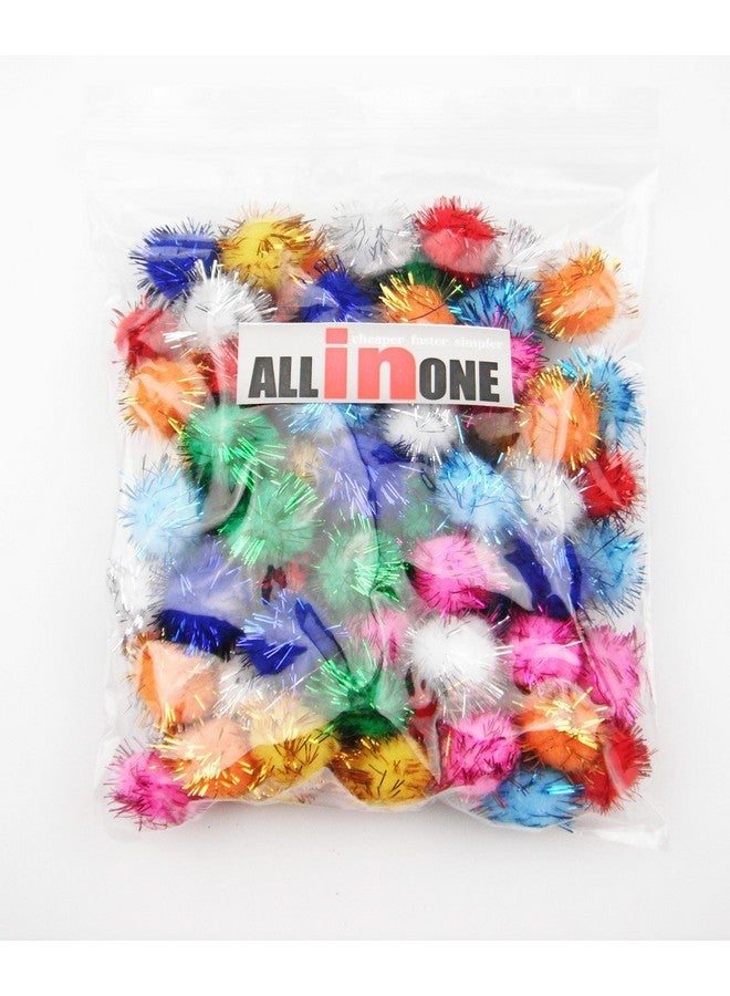 All In One Assorted Color Glitter Sparkle Pom Poms For Craft Diy (20Mm) - Image 4