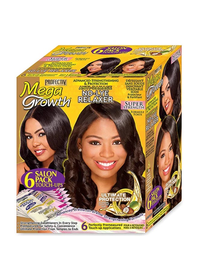 ميجا جروث ميغا غروث كريم فرد الشعر بدون صودا – قوة فائقة (عبوة صالون 6 قطع) - Image 1