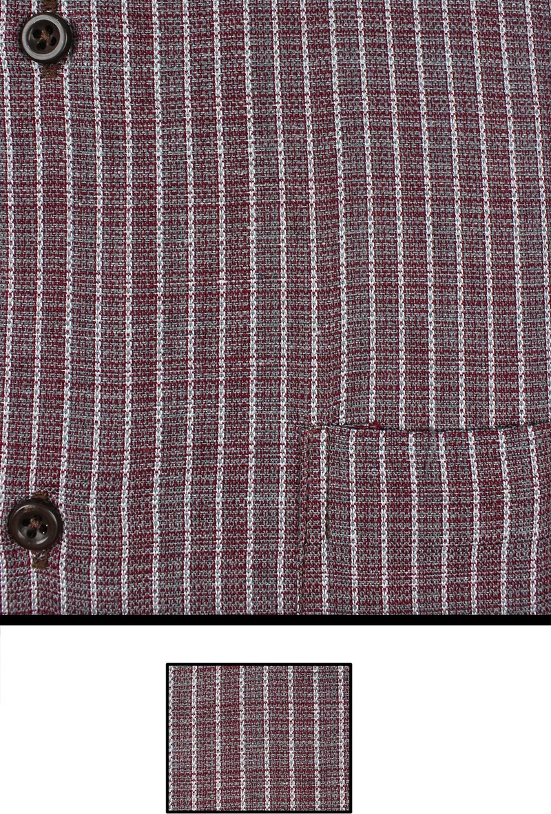 Varetta Men's Plum Short Sleeve Classic Cut Collar Buttoned One Pocket Shirt