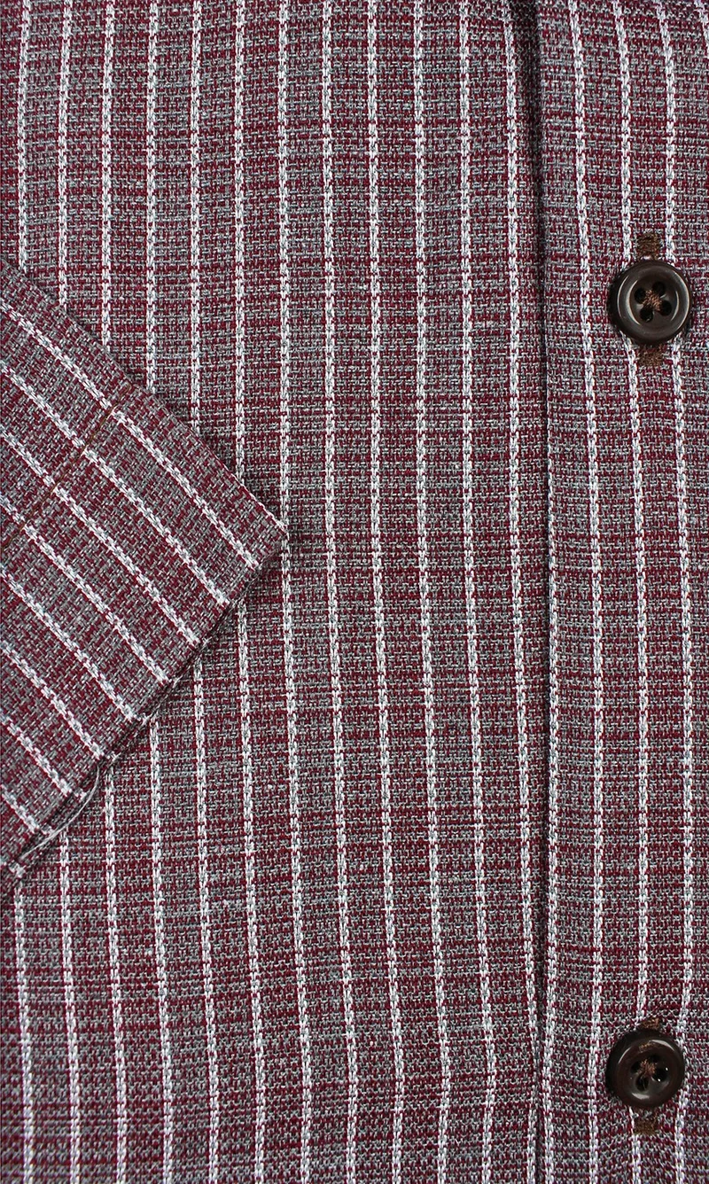 Varetta Men's Plum Short Sleeve Classic Cut Collar Buttoned One Pocket Shirt