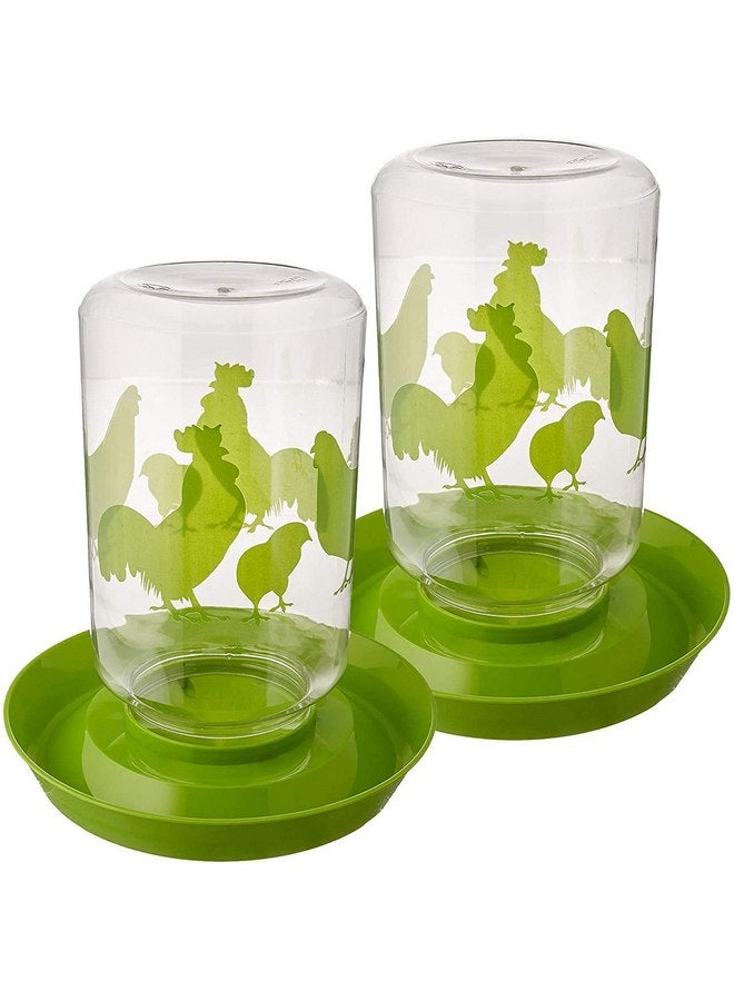 Lixit Feeder or Waterer for Chickens and Other Wildlife (128oz Pack of 2) - Image 1