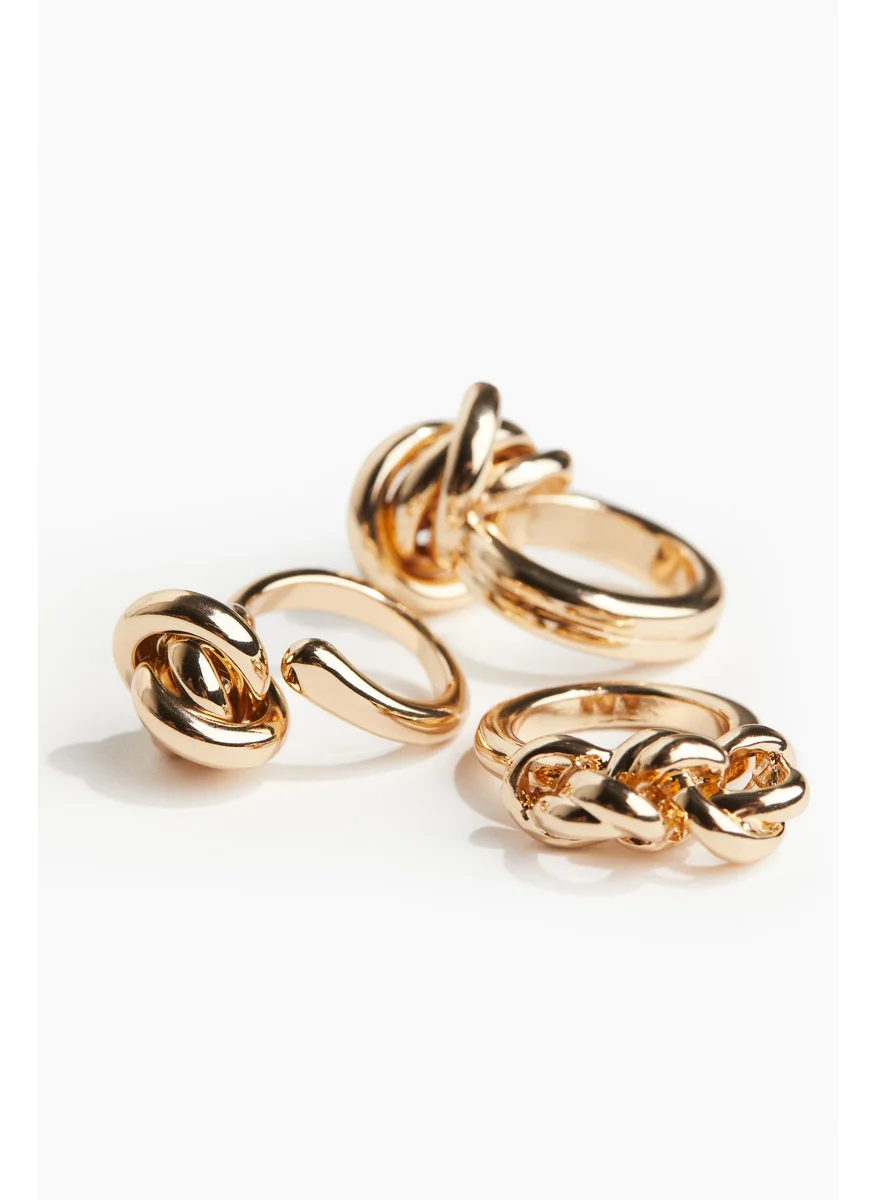 اتش اند ام 3-Pack Knot-Detail Rings