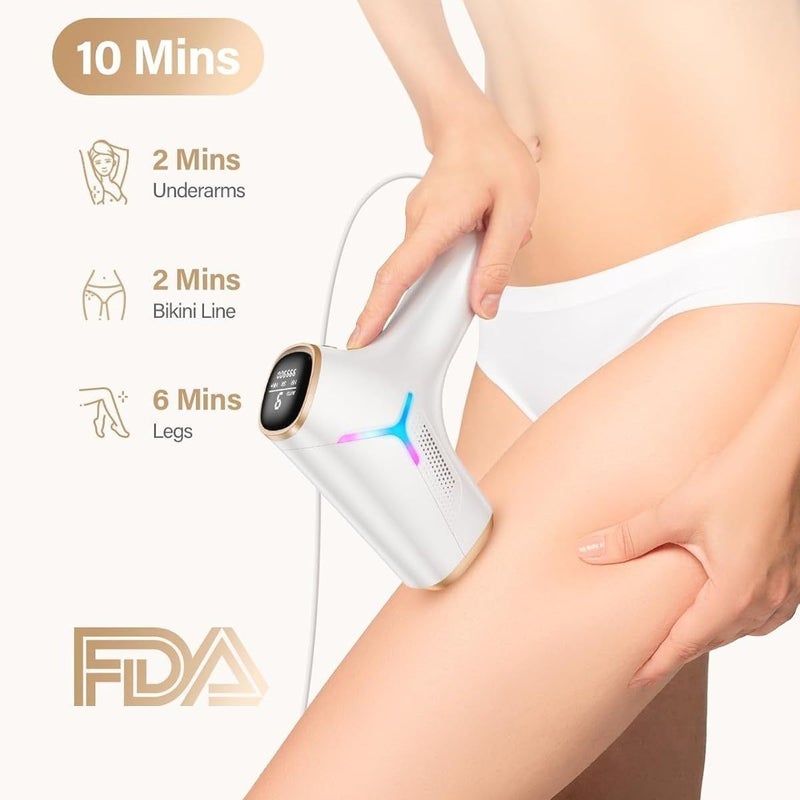 Home IPL Laser Hair Removal Device, Painless, White - Image 4
