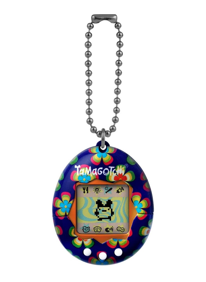 تماجوتشي تاماغوتشي سلسلة مفاتيح رقمية إلكترونية أصلية زهور ريترو - Image 1