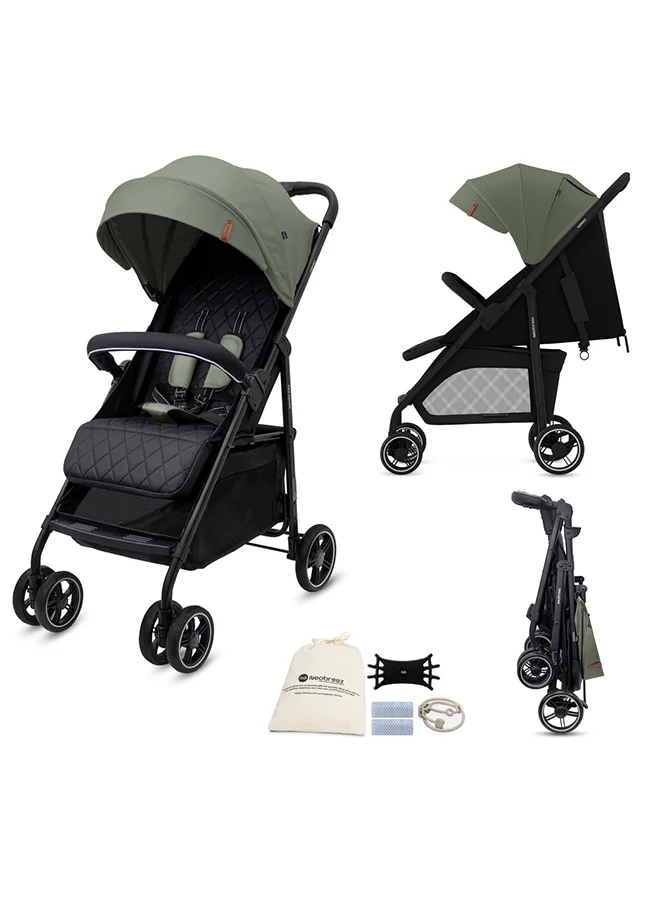 نيوبريز Neobreez VOMX1 Ultra Lightweight Stroller, Compact&Quick Fold Baby Stroller, Travel Stroller, Pushchair, Toddler Baby Trolley, Waterproof UPF 50+Canopy,0-4yrs,22kg,3yrs Warranty