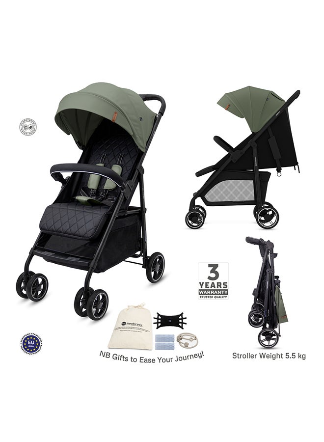Neobreez VOMX1 Ultra Lightweight Stroller, Compact&Quick Fold Baby Stroller, Travel Stroller, Pushchair, Toddler Baby Trolley, Waterproof UPF 50+Canopy,0-4yrs,22kg,3yrs Warranty - Image 2
