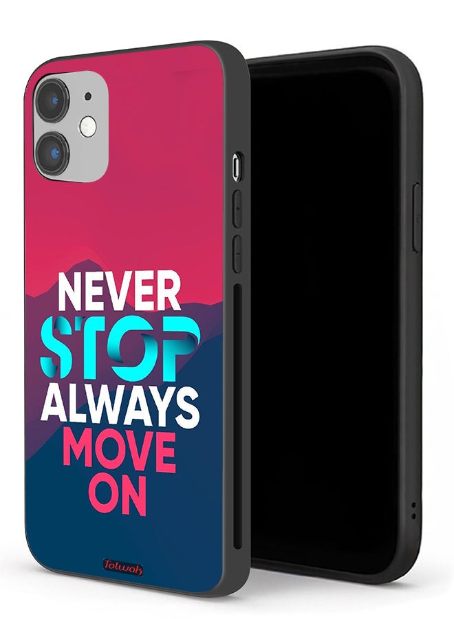 Tolwak Apple iPhone 12 mini Protective Case Never Stop Always Move On - Image 1