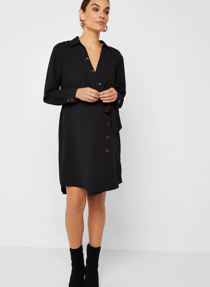 Topshop Maternity Button Shirt Dress