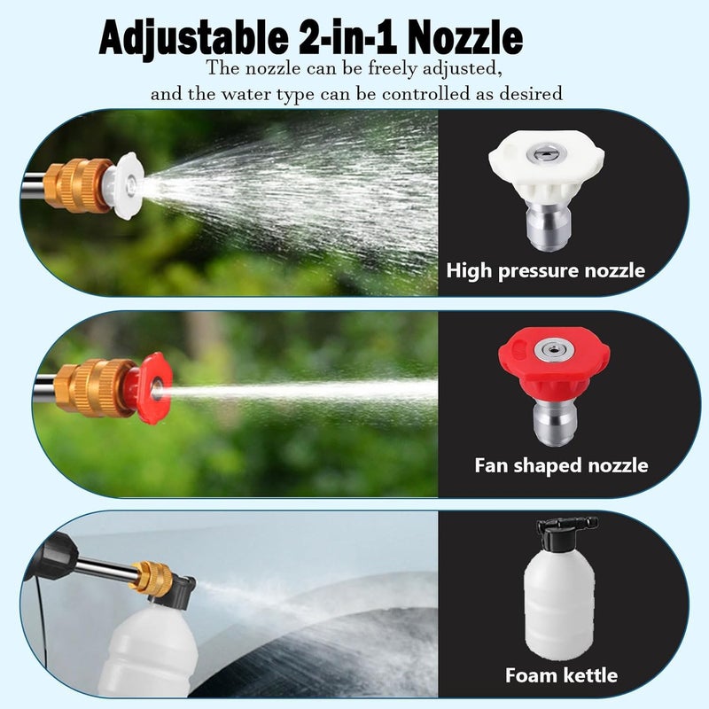 Atldmphic Cordless Pressure Washer, 21V High-Pressure Electric Spray Water Machine with Accessories Kit - Image 4