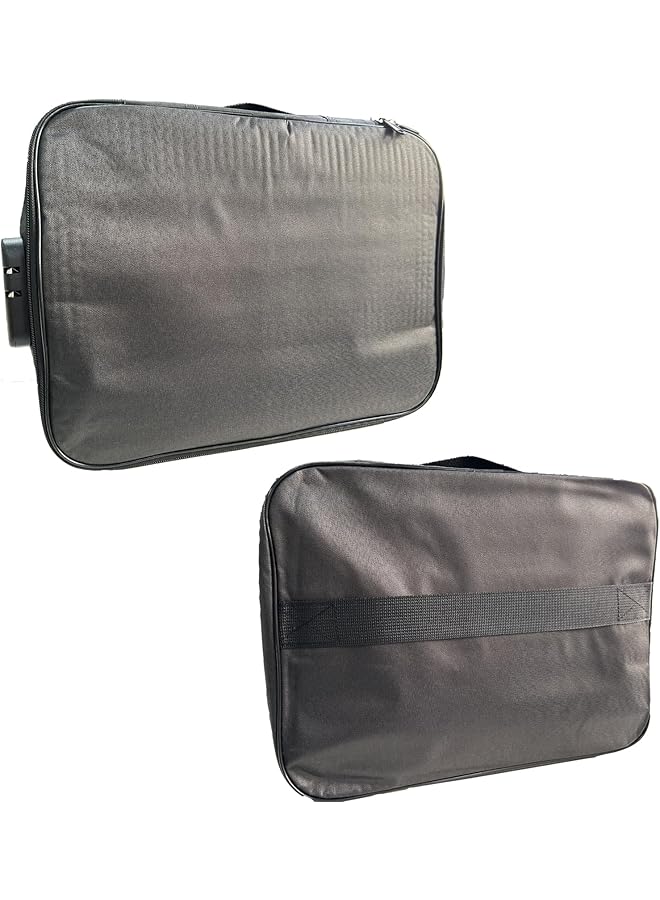 erorex Oxdocument Organizer With Safe Code Lock Storage Pouch Credential Bag Important Document And File Pocket Laptop Notebooks Bank Cards Valuables Travel Bag With Separators Black  - Image 4