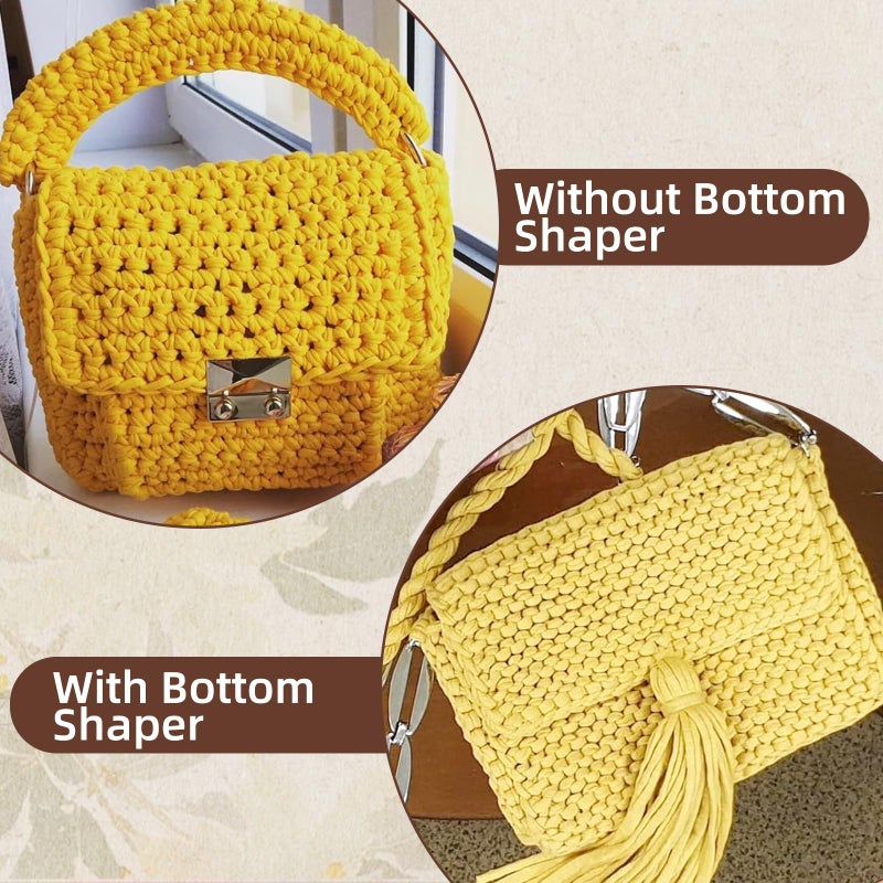 IIDEA 5PCS Oval Crochet Bag Bottom Bases 8.7 x 4 Inch PU Leather Purse Bottom Pads with Holes DIY Knitting Bag Shaper for Handbags,Totes,Shoulder Bags & Craft Supplies - Image 5