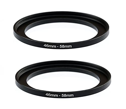 Fotasy (2 Pcs) 46-58MM Step Up Ring Adapter, 46mm to 58mm Step Up Filter Ring, 46 mm Male 58 mm Female Stepping Up Ring for DSLR Camera Lens and ND UV CPL Infrared Filters - Image 4