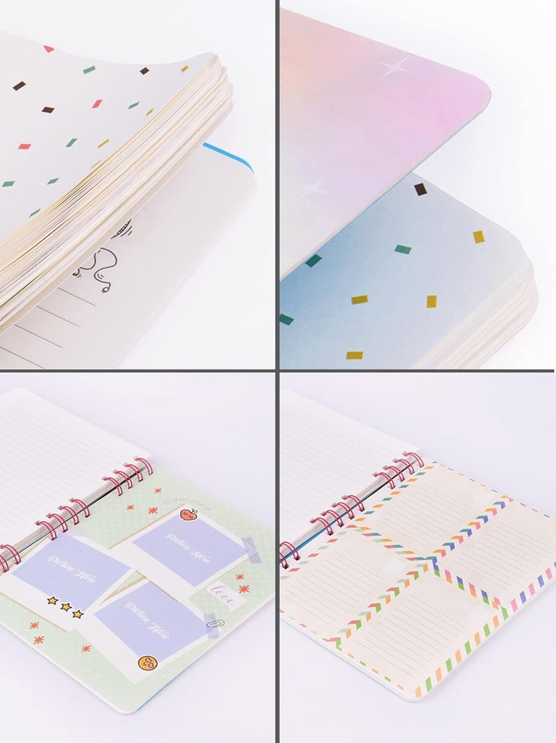 Doodle Hardbound Spiral Notebook Diary with Bookmark Dangler and 100+ Stickers | B5 | 160 Undated Ruled Pages | 80 gsm Acid Free Paper | Open Flat To Write Comfortably (Unicorn) - Image 4