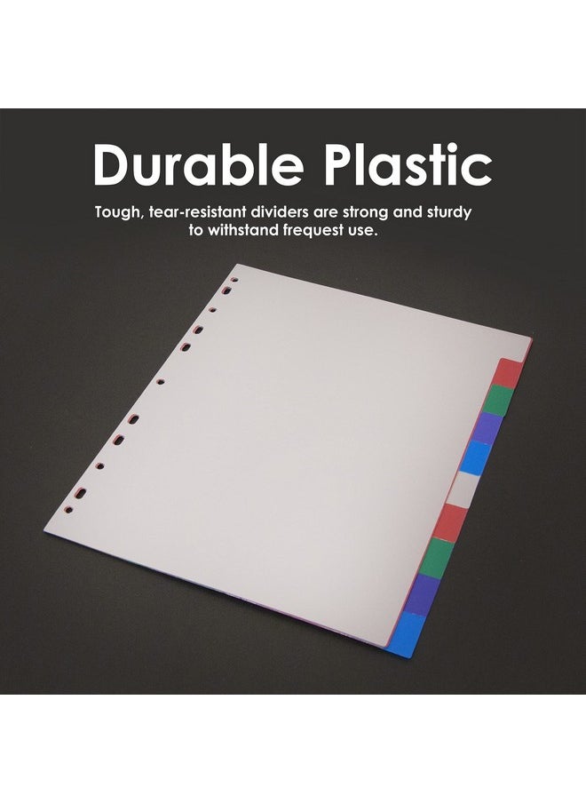 Bazic Products Bazic Binder Dividers W 10 Color Tabs 8. 5 X 11 11 Hole Punch Plastic Index Divider With Tab For 3 Ring Binders (10Pack) 1Pack  - Image 4