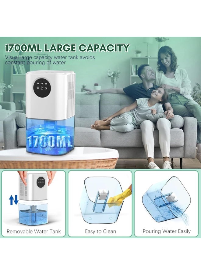 ELORA Electric Dehumidifier with Large Water Tank | 8H/12H/24H Timer | LED Mood Light | Quiet Portable Moisture Absorber for Home, Bedroom & Office - Image 5