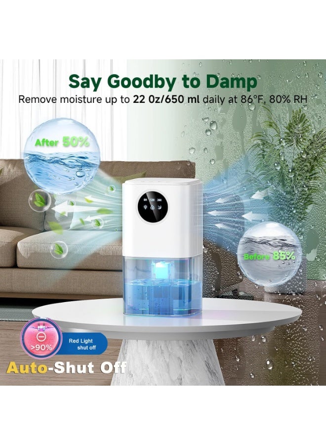 ELORA Electric Dehumidifier with Large Water Tank | 8H/12H/24H Timer | LED Mood Light | Quiet Portable Moisture Absorber for Home, Bedroom & Office - Image 4