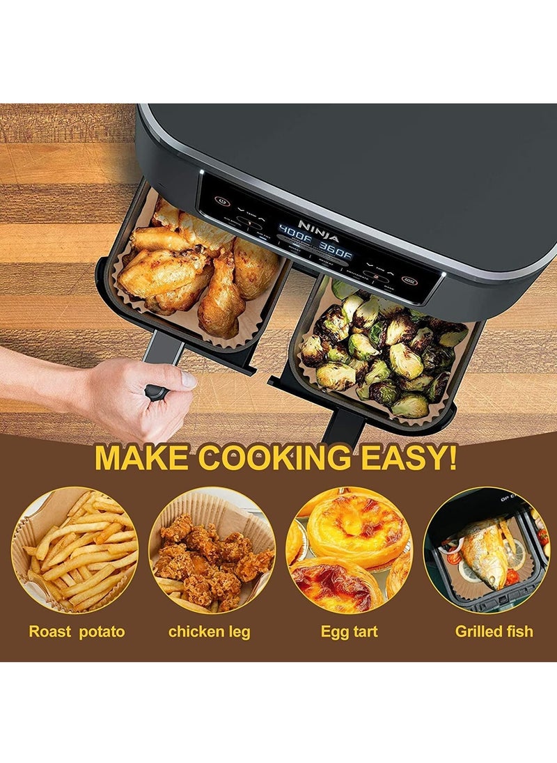 Air Fryer 100-Pack Rectangular Paper Lined Disposable Double Air Fryer with 2 Baskets 8 Qt/7 Liter and Up, 8.6x5.5 Inch Rectangular Parchment Paper - pzsku/ZC7405B7C5A9FE417C9A1Z/45/_/1686130967/bc4f084e-417b-4778-b544-7b03e877fe09