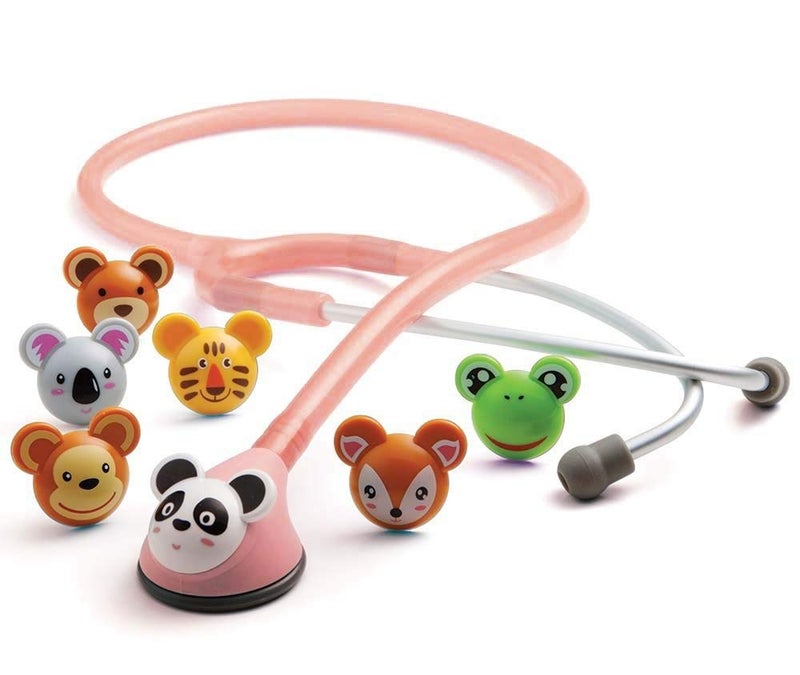 ADC 618P Adscope Adimals Model 618 Pediatric Clinician Stethoscope With Tunable AFD Technology, Pink - Image 1