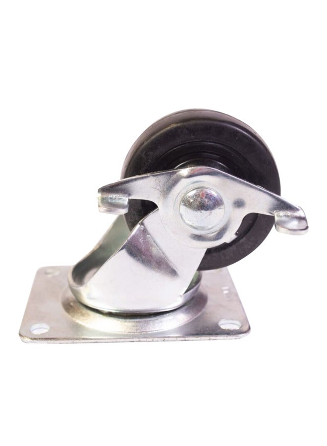 آيس عجلة دوارة عالية الجودة ومتينة ذات تحمل عالي بقطر 2.5 إنش، باللونين الفضي والأسود 5045129 - Image 3