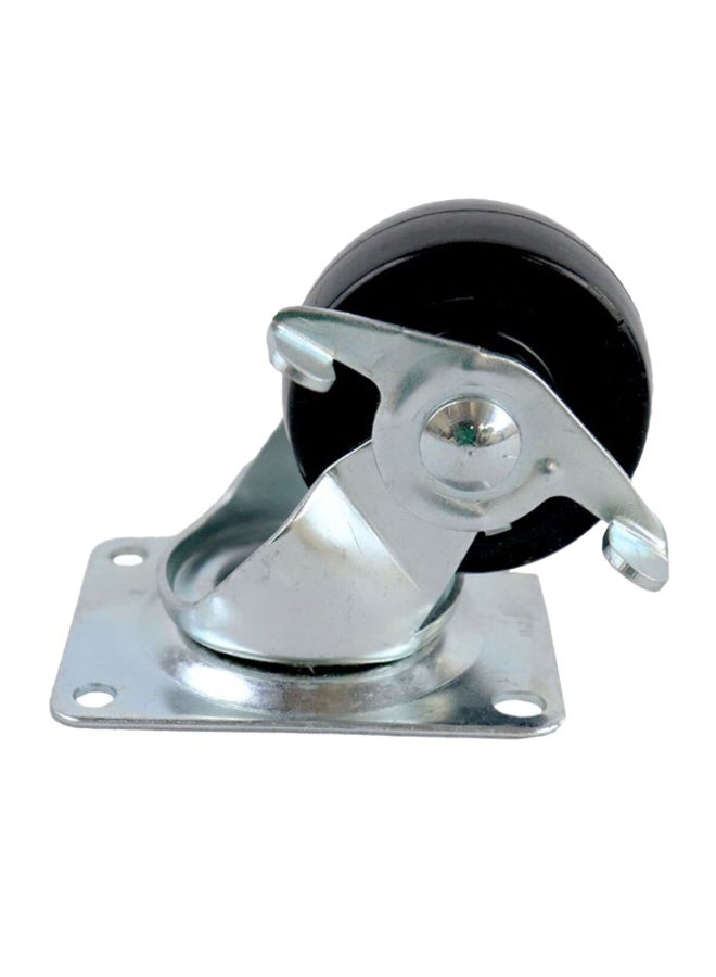 آيس عجلة دوارة عالية الجودة ومتينة ذات تحمل عالي بقطر 2.5 إنش، باللونين الفضي والأسود 5045129 - Image 2