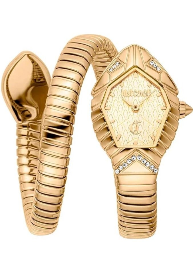 جاست كافالي ساعة كواتز النسائية من جاست كافالي بتصميم ثعبان مميز - Image 1