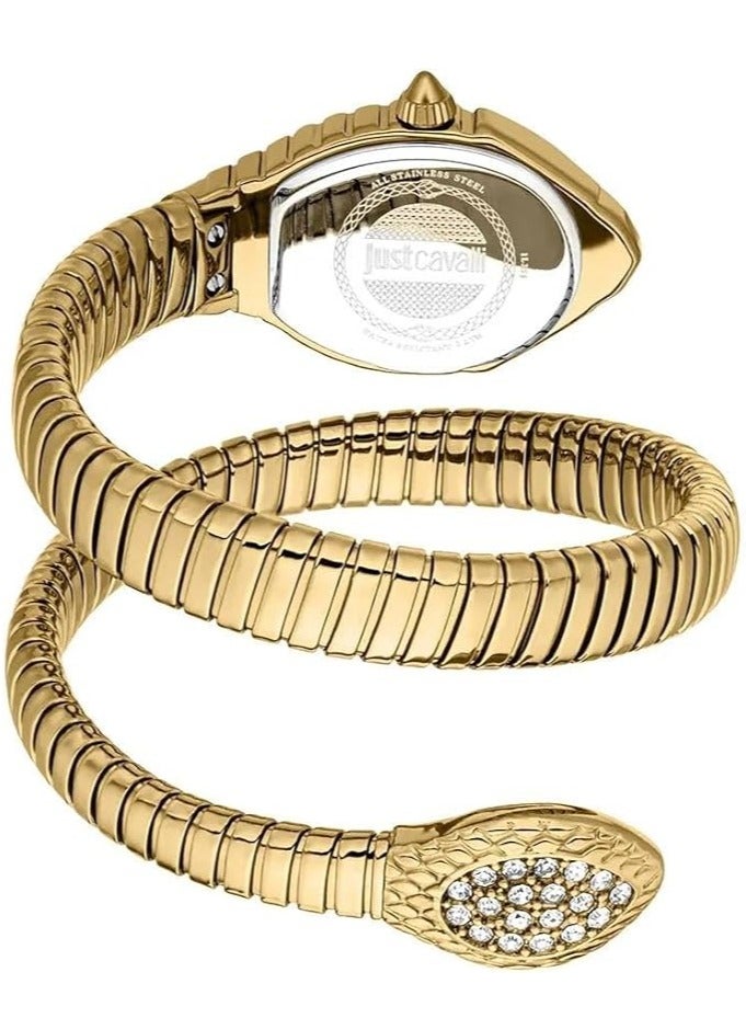 جاست كافالي ساعة كواتز النسائية من جاست كافالي بتصميم ثعبان مميز - Image 2