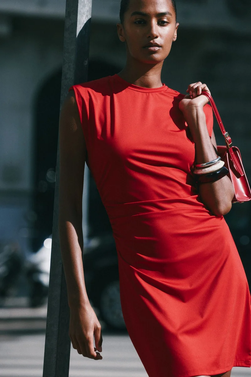 H&M Shoulder-pad interlock dress