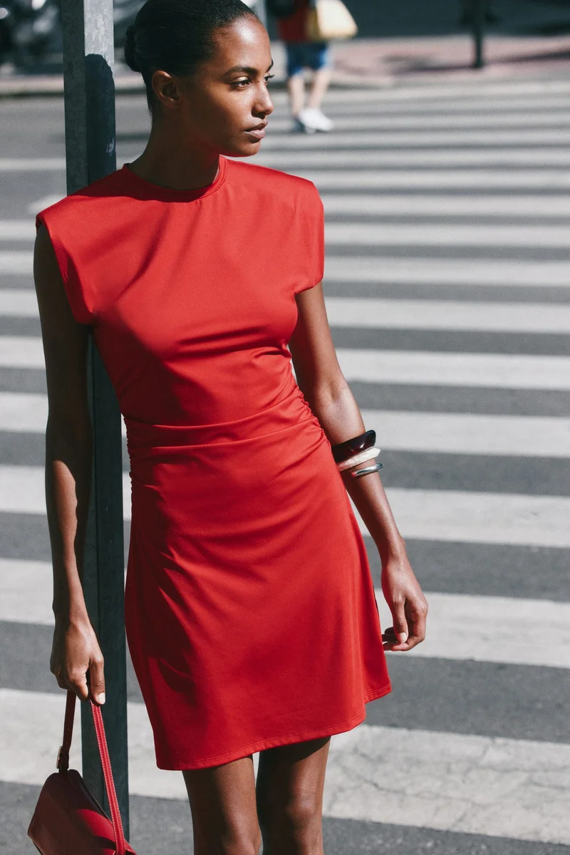 H&M Shoulder-pad interlock dress