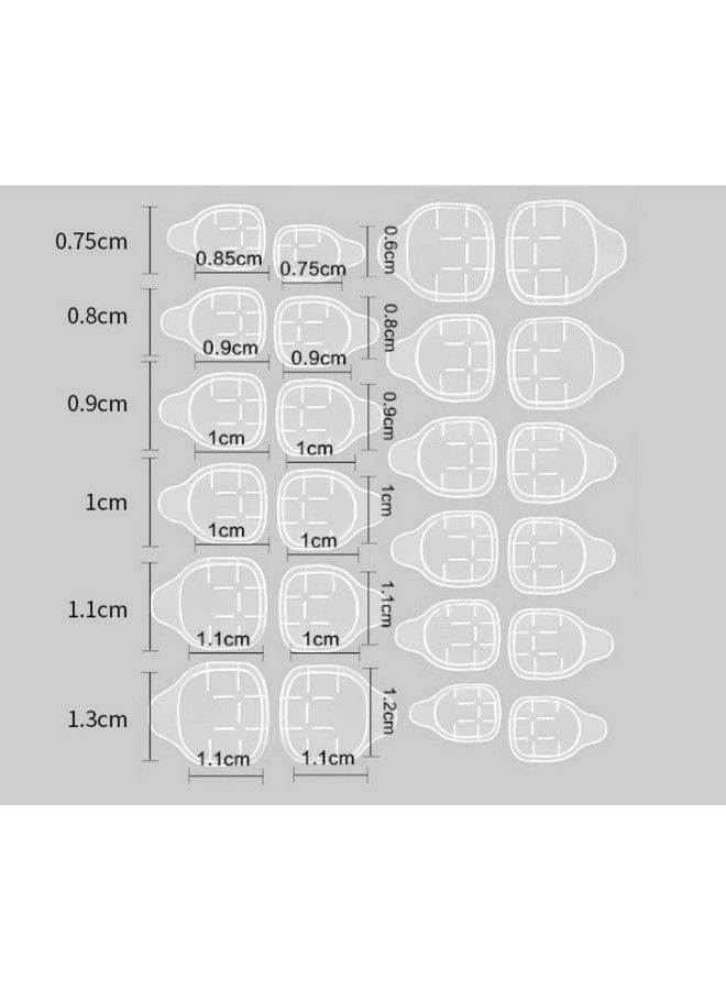 Vinayakart 10 Sheets ( 240 Pcs ) Transparent Doublesided Nail Adhesive Stickers Breathable Bendable Fake Nail Glue Fake Nail Tips For Women And Girls - Image 4