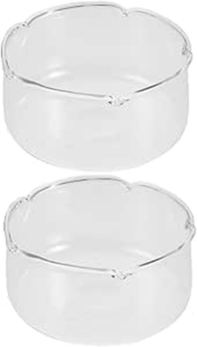 2 Piece Glass Planter Vase for Hydroponic Plants Desktop Aquatic Plant Container Home Office Decor Clear Transparent - Image 1