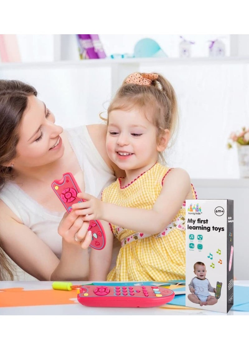 TV Remote Control Toy Early Education Toy for 6 Months Toddlers Kids Provides Musical Play of Light and Sound for Numbers Learning Come with 3 Language Models  - Image 3