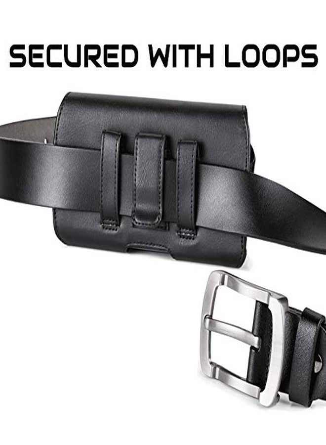 AGOZ for ANS H450R, Premium Leather AGOZ Pouch Case Holster Cover with Belt Clip & Loops and Magnetic Closure - Image 3
