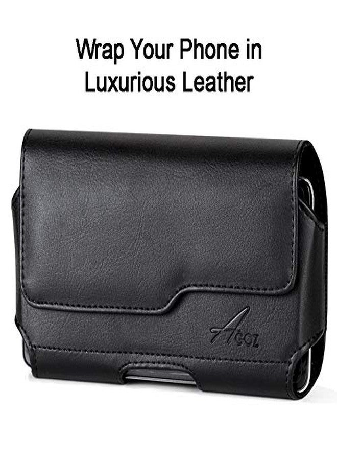 AGOZ for ANS H450R, Premium Leather AGOZ Pouch Case Holster Cover with Belt Clip & Loops and Magnetic Closure - Image 2