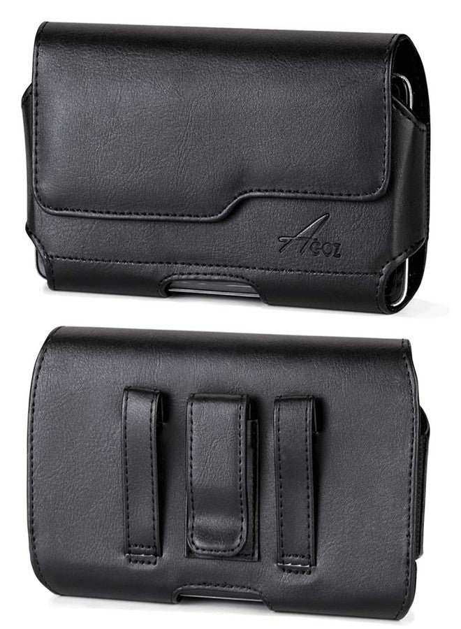 AGOZ for ANS H450R, Premium Leather AGOZ Pouch Case Holster Cover with Belt Clip & Loops and Magnetic Closure - Image 1